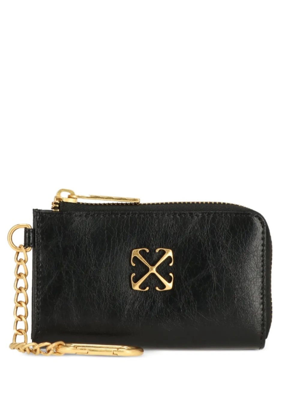 Rare (Hard to Find Brand New) Off-White Black Leather Zip Key Pouch Wallet Card - Picture 2 of 11